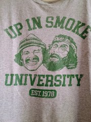 Cheech & Chong Up in Smoke Gray Graphic Logo Crew Neck T-Shirt Men’s 3XL