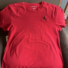 Jordan Jumpman Red Logo Short Sleeve Crew Neck Men’s T-Shirt L