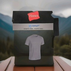 Hanes X-Temp 3XL Gray/Black. Mesh Tagless Quick Dry Stretch Crew Neck Tee 3-Pack