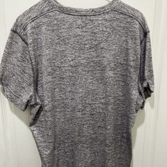 Hollister Men’s Curved Hem Short Sleeve Tee Heather Gray Black Logo Size XL