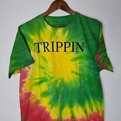 Fort Knox T-Shirt Mens Large Multicolor Tie Dye Short Sleeve “TRIPPIN” NWOT