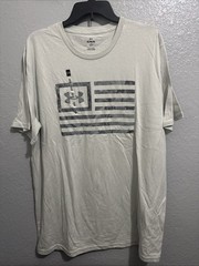 Under Armour 1382969 UA Men’s Freedom Flag Printed Cotton Halo Gray T-Shirt XL