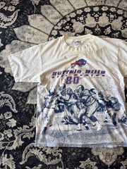 90’s NEW NOS VTG Buffalo Bills Eric Moulds AOP Double Sided Graphic Shirt Size L