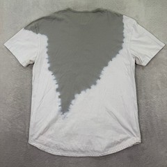 BYLT Mens XL Prism Dye Tee Adult White Grey Short Sleeve Curved Hem Streetwear