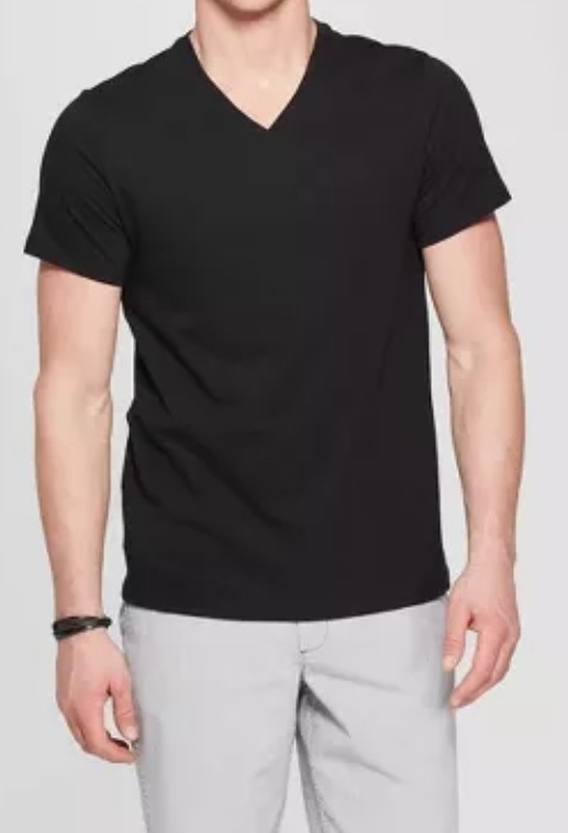 Men’s Every Wear Short Sleeve V-Neck T-Shirt – Goodfellow & Co™ Black XL