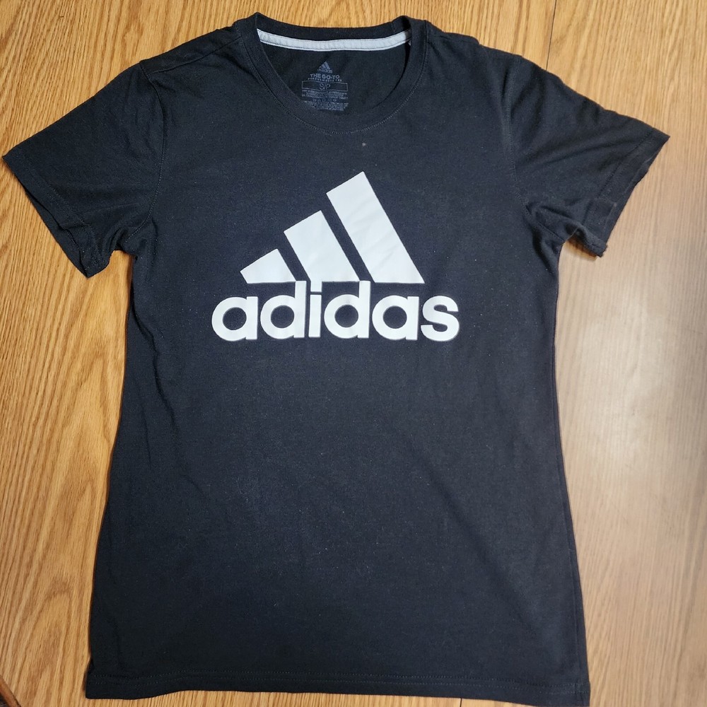 adidas Mens Sz Small Climalite Badge of Sport Graphic Tee Shirt Flawed