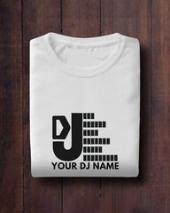 Men’s DJ Music Personalised T-shirt Party Club Mix Cotton Double Print