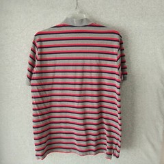 Foundry Mens Shirt Size XLT Red Striped Short Sleeve Cotton Collared