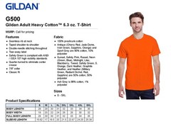 Gildan Heavy Cotton Mens T-Shirt Short Sleeve Crew Neck Tee S-3XL G500 5000
