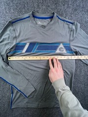 GERRY Mens Gray Blue Crew Neck Long Sleeve Shirt Size Small NWT Sun Protection