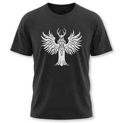 Winged Valkyrie Antler Wings Norse T-Shirt | Viking Graphic Unisex Tee