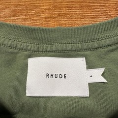 Rhude Oversized T Shirt Mens L Green Crop Boxy Relaxed Baggy Fit Fade Alt Street
