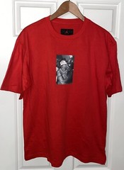 JORDAN michael NIKE SAMPLE red iconic photo 1991 champions bulls shirt RARE