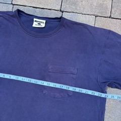 Vintage Russell Athletic Pro Cotton Pocket T-Shirt Blue Men’s Large Blank Faded