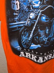 2009 Fayettevilla AK Arkansas Orange Motorcycle Biker Shirt Tee 2000s M Medium