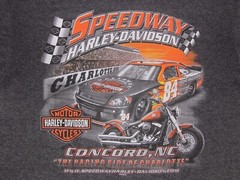 Harley-Davidson Motor Cycles 2011 (L) T-Shirt “Speedway” Concord, NC Charlotte