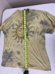 Mighty Fine Unisex L Tye Died Knit Cotton/Poly Crew Neck Sun & Moon Graphic Tee