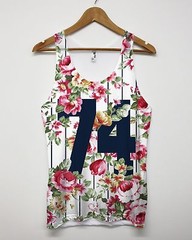74 Floral Baseball Vest All Over Print Summer Holiday Dope Tank Top Men Girl New