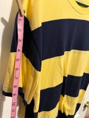 GAP Men’s Yellow/Navy Striped Cotton T-shirt Softest Ultra-Doux size XXL