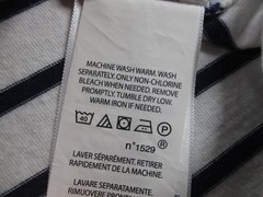 Polo Ralph Lauren Shirt Mens Medium White Navy Striped Custom Slim Fit Logo Tee