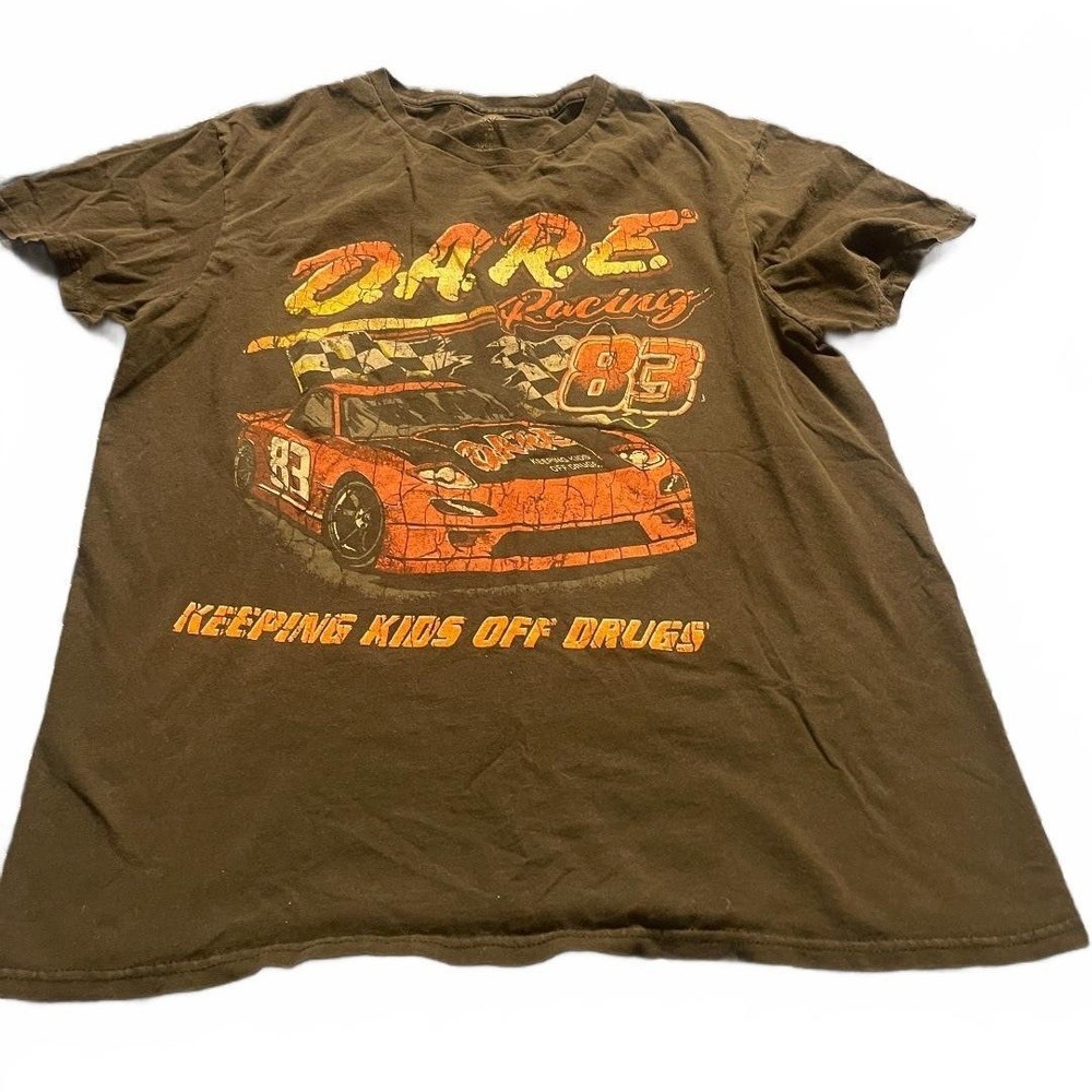 DARE Racing Black Graphic T-Shirt Keeping Kids Off Drugs