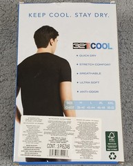 32 Degree Cool Short Sleeve Crew Neck T-shirt Mens L Black 3-Pack Open Box