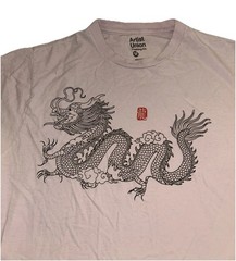 Artist Union Clothing Co. Medium Streetwear Chinese Black Dragon Graphic T-Shirt