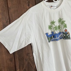 VTG 90s Tshirt Mens Large Indonesia Graphic Tee White Y2K Grunge Retro