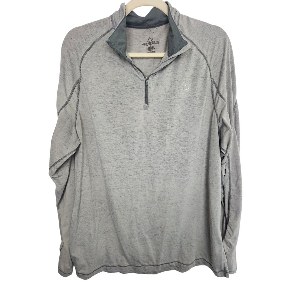 Paradox Mens Merino Wool Blend Base Layer Shirt Sz L Dri Release Outdoor Hiking
