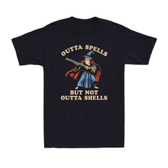 Outta Spells But Not Outta Shells Wizard Fantasy Meme Men’s T-Shirt