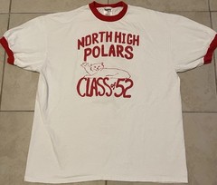 Vtg 90s North High Polars Ringer Shirt XXL Minneapolis School Track PE Grunge 80
