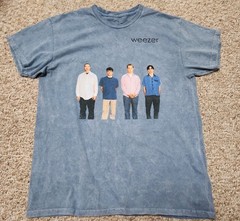 Weezer Blue Album Tour 1994 Large Mens Mineral Wash Tee Ripple Junction
