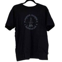 Florence Marine Size Medium Catamaran Organic T-Shirt Black Organic Tee M15-4