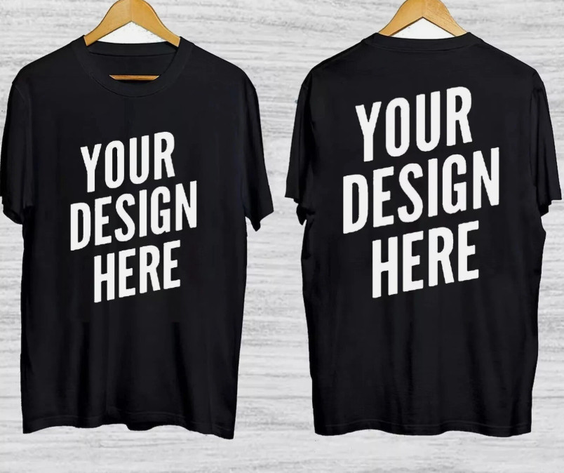 Personalized Custom Print Your Logo Photo Custom Made Shirt, 2-sided shirt