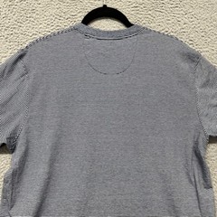 Left Coast Tee Shirt Mens L Blue Striped V Neck Cotton Peru Preppy Classic