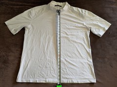 LOUIS VUITTON WHITE HIGH NECK / COWL NECK EMBROIDERED MONOGRAM T-SHIRT MEDIUM