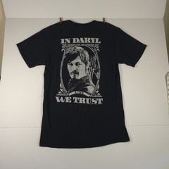 The Walking Dead Shirt Mens Black Daryl Dixon Graphic AMC Fruit of the Loom. S