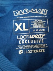 Loot Crate Pac-Man Retro Blue T-Shirt Mens XL Pac Man Video Game Ghosts Chasing