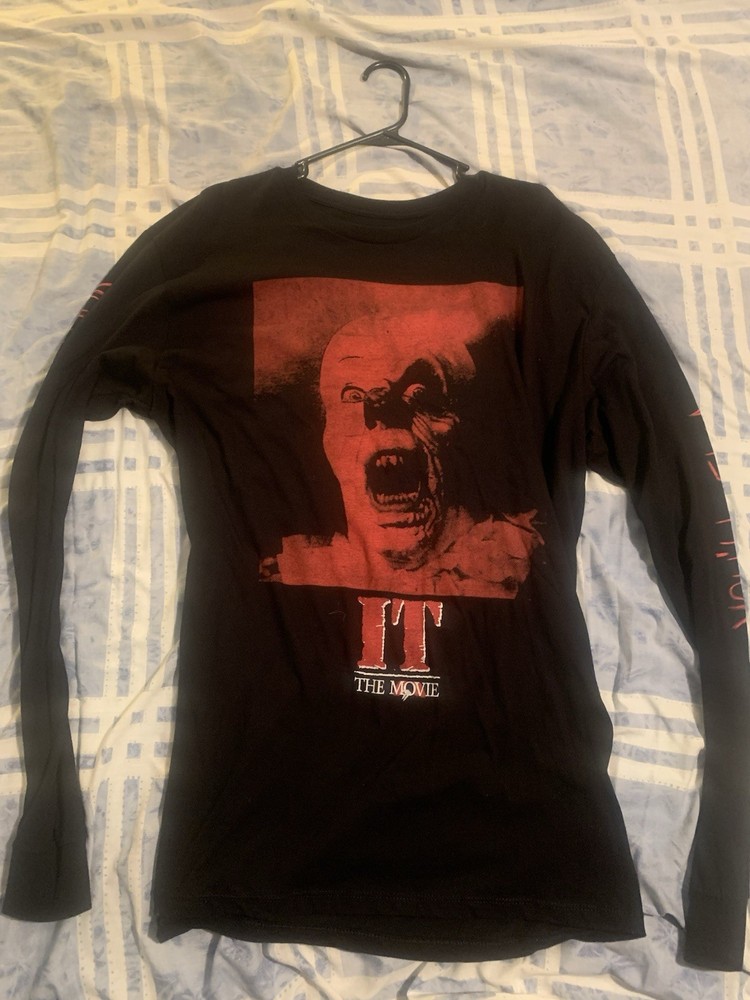 It The Movie Pennywise Long Sleeve Black Shirt L XL Horror You’ll Float Too