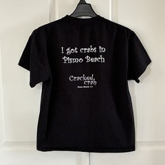 Cracked Crap Pismo Beach CA Shirt Adult Large Black Logo Beach Outdoor Mens