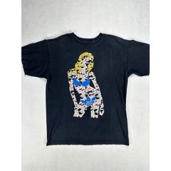 Adidas Mens Graphic T-Shirt Black Pixelated Bikini Woman Trefoil Logo Size M