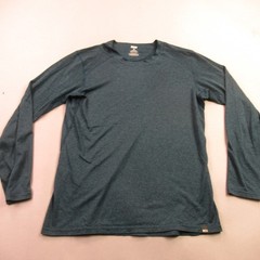 REI Shirt Mens Medium Long Sleeve High Neck Outdoors Crew Neck Blue Stretch