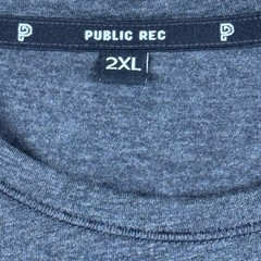 Public Rec Shirt Mens 2XL Long Sleeve Stretch Dark Gray Athleisure Pima Cotton