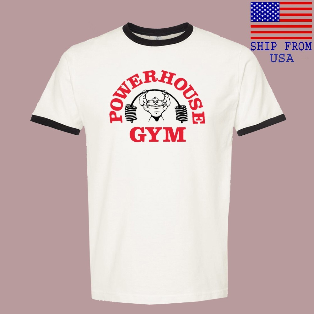 Powerhouse GYM Men’s Ringer Black Size S-3XL