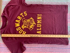 Harry Potter Hogwarts Alumni T Shirt Adult (SM) Maroon Warner Cotton/Poly Blend