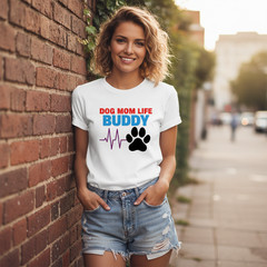 Custom Dog Mom Shirt Personalized Pet Name Unisex Mens Womens Pet Lover Gift