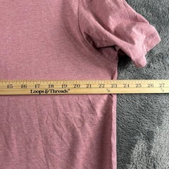 Public Rec Men XL Go-To V-Neck T-Shirt Pink Mauve Heather Pima Cotton Tencel Tee