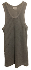 Unbranded Mens Sheer Mesh Tank Top Gray Size Large US (XXXL China) Slim Fit NWOT