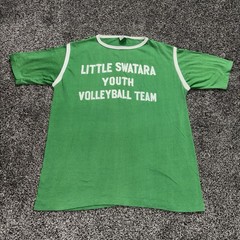 Vintage 70s Jersey Shirt XS USA Volleyball School Grunge 90s Single Stitch