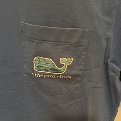 Vineyard Vines Men Size S Whale Pocket Crew neck T-Shirt Tee Color Blue Cotton